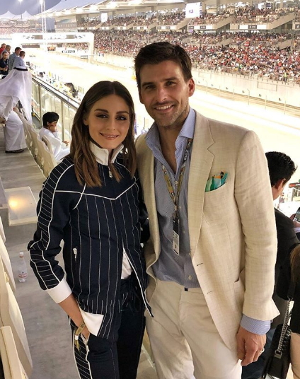 Olivia Palermo and Johannes Huebl at Abu Dhabi Grand Prix 